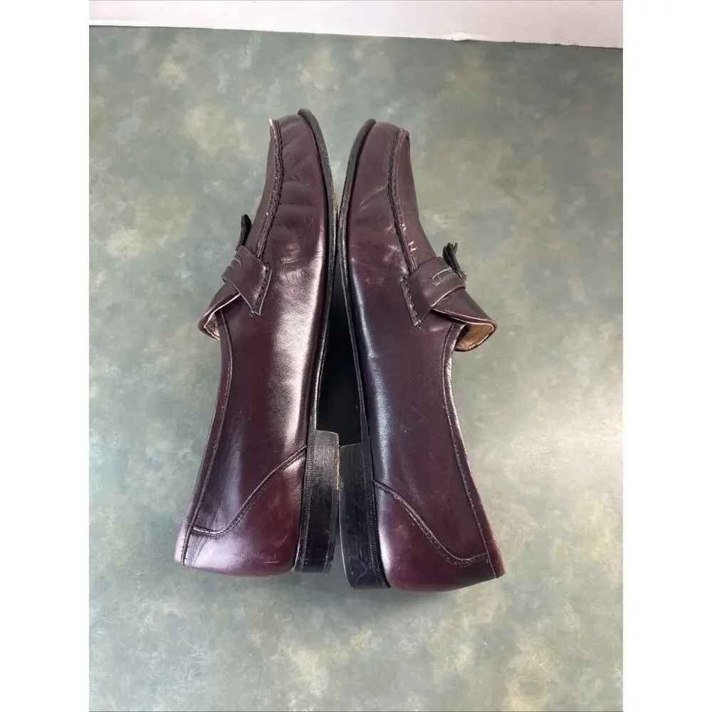 Vintage Belvedere Firenze Italy Leather Tassel Loafers Men’s 11N As Is Brown 90s